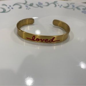 Roxanne Assoulin Loved stitch brass bracelet